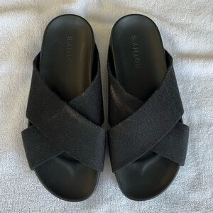 Rothy’s Weekend Slide, Black, Worn 1 time